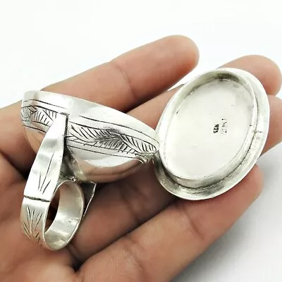 Indian Artisan Jewelry 925 Solid Sterling Silver Band Vintage Ring Size 6 J24 • $92