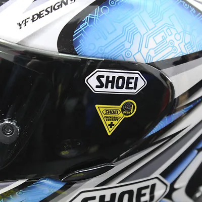 Reflective_5 Pics Small SHOEI EMERGENCY CONCEPT Motorcycle Helmet Visor Sticker • $5.10