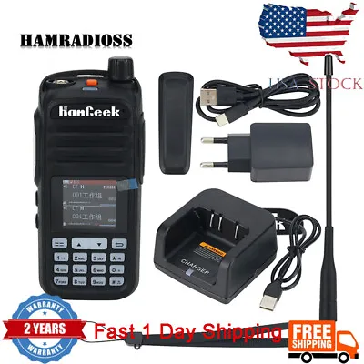 HGA37 Walkie Talkie 70-900MHz Handheld Transceiver AM FM UHF VHF Radio+Color LCD • $62