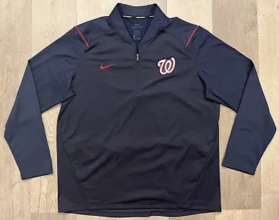 Washington Nationals Nike Men’s Blue 1/4 Zip Pullover Jacket - XL • $24