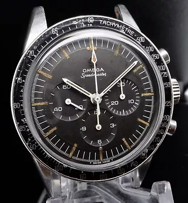 Vintage 1965 Omega Speedmaster Ed White Steel Chronograph Watch 105 003-65 • $1