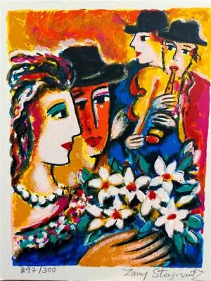 Zamy Steynovitz Lovers Serenade Hand Signed Limited  Serigraph On Paper • $39.99