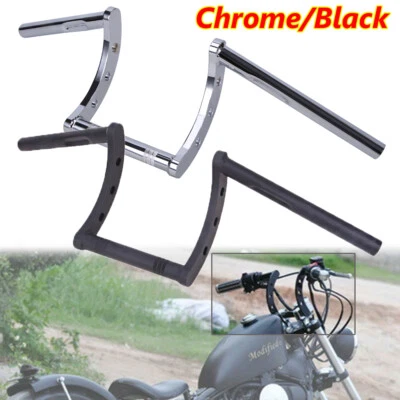 Motorcycle 1  Handlebars Z Bar Drag Ape Hanger For Suzuki Honda Harley Custom • $52.20