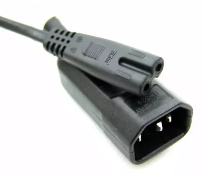IEC Power Lead / Cable C14 (male) Plug To C7 Figure Of 8 Style Socket (female) • £5.55