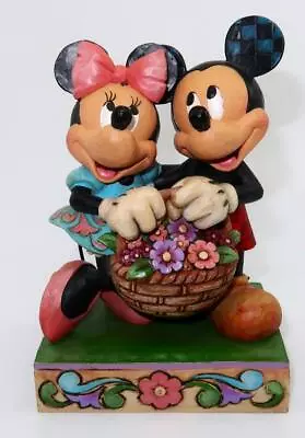 Walt Disney Showcase Collection Jim Shore Mickey & Minnie Mouse Love In Bloom 6  • $38.69