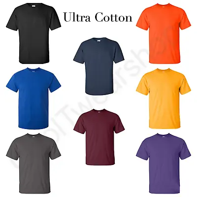 NEW Gildan Men's Ultra Cotton Plain Crew Neck Short Sleeves T-Shirt 2000 (G200) • $7.99