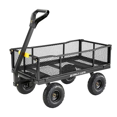 Gorilla Carts Steel Utility Cart Garden Beach Wagon 900 Pound Capacity Gray • $149