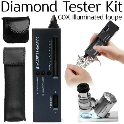 £14.59 • Buy Gold Silver Diamond Gemstones Selector Testing Digital Electronic Tester Kit UK