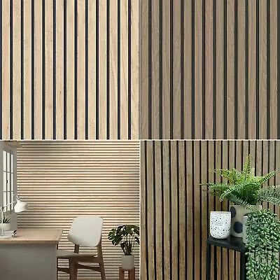 Belgravia Wood Slats Wallpaper 3D Realistic Panel Natural - Standard Or Vinyl • £10.88