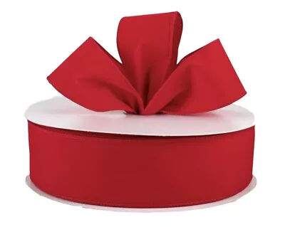 Christmas RED Velvet Ribbon Wired Edge 2-1/2-Inch 5 Yards BEAUTIFUL Quality • $6