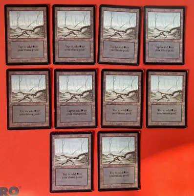 MTG Set Of 10 Beta Limited Swamp A Low Branch Magic: The Gathering Played • $199.99