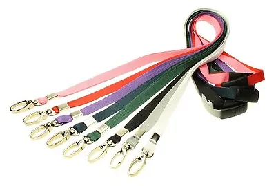 Lanyard Neck Strap Strong Metal Clip For ID Card Pass Holder PICK YOUR COLOUR!! • £2.78