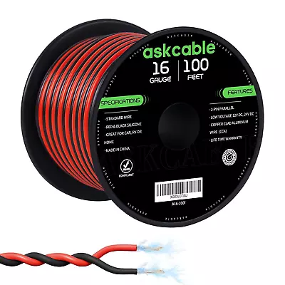 16Gauge 100FT Electrical Wire Cable Flexible Wire Extension Cord 16AWG Copper Cl • $36.37