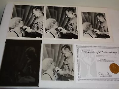 Marion Davies Max Factor Applying Make-Up W/ Negative & Certificate Photo Lot • $499.99