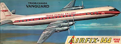 Airfix 1/144-scale Trans-canada Vickers Vanguard Turboprop Airliner Kit# 4-98 • $31.98