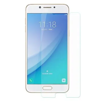 5x Samsung Galaxy C5 Plus Foil Glass Safety 9h Tempered Screen Protector • $41.33