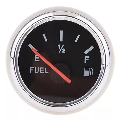 2  Boat Fuel Oil Level Gauge Indicator Meter IP67 Waterproof 9-32V Black • £12.79