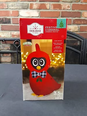 CHRISTMAS CARDINAL Airblown Inflatable 3.5' LED GEMMY Porch Yard DECORATION NEW • $19.99