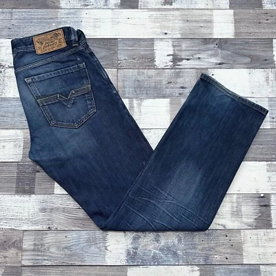 £29.95 • Buy Men's Diesel Larkee Regular Straight Button Fly Denim Jeans 31x32 Blue (T126)