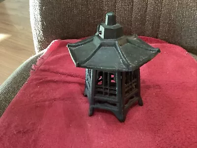 Vintage Cast Iron Japanese Hanging Candle Holder.6 X 6” No Doorbottom Load • $30