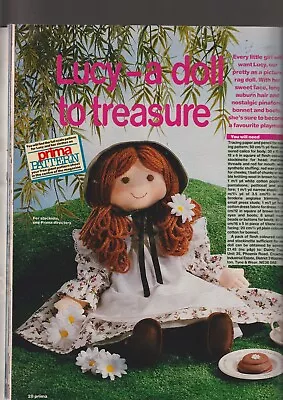 Lucy A Rag Doll To Treasure -  Glam Lingerie - Sweatshirt & Skirt Sewing Pattern • £10