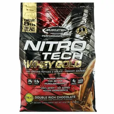 2 X Muscletech Nitro Tech 100% Whey Gold Whey Protein Powder Double Rich Cho • $335.96