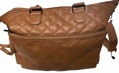 Kidzroom CARE DIAPERBAG - Brown Baby Changing Bag Hand Bag Carry Bag • £9.99