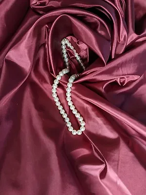 Silk Habotai Lining Burgundy  60  Wide By Yard  Blouse Scarves Lingerie. • $4.50
