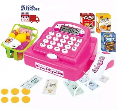 Shopping Cash Register Shop Till With Accessories Pretend Play Toys For Children • £17.98