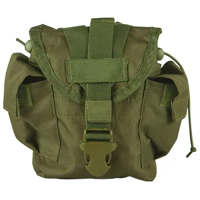 NEW Military Style Tactical Survival MOLLE 1 Qt Canteen Cover Pouch OD OLIVE DRB • $22.95