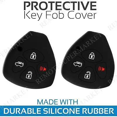 2 Key Fob Cover For 2009-2013 Toyota Corolla Remote Case Rubber Skin Jacket • $9.95