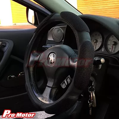 Vintage Steering Wheel Cover Protector Leather Hand Pad Buffer Cushion Slip-On Z • $31.52