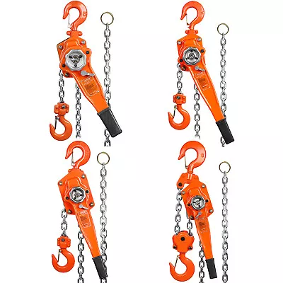 VEVOR Lever Block Chain Hoist G80 Ratchet Hoist 1650-13200lb Capacity 5/10/20 Ft • £171.59