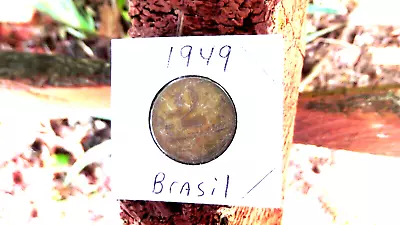 1949 Brasil 2 Cruzeiros Coin Old Rare Brazilian Coins Money Moneda Two World • $5.99