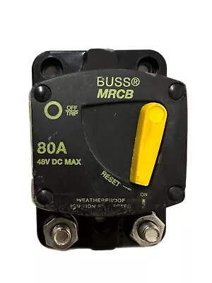 Eaton Bussman DC Circuit Breaker MRCB 80 AMP Manual Reset 187080F-04-1 • $75