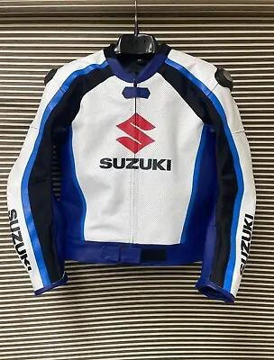 Suzuki GSXR Motorbike/Motorcycle Racing Leather Jacket Biker Riding Jacket • $144