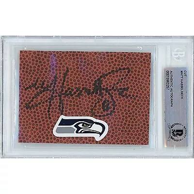 Matt Hasselbeck Auto Seattle Seahawks Signed Football Cut Beckett Autographed • $117.59