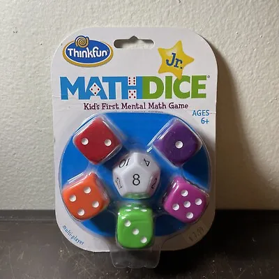 Thinkfun Jr. Math Dice Game Kids First Mental Math Game Ages 6+ NEW SEALED • $8.99