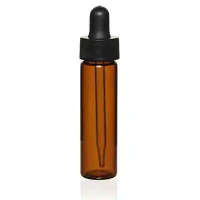 2 Dram 8 Ml [17x60 Mm] AMBER Glass Vials With Glass Dropper  • $12.99
