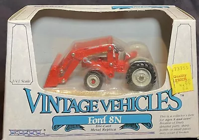 NEW! Ertl Vintage Vehicles #2512 1/43 Ford 8N Tractor W/ Front Loader Die-cast • $19.95