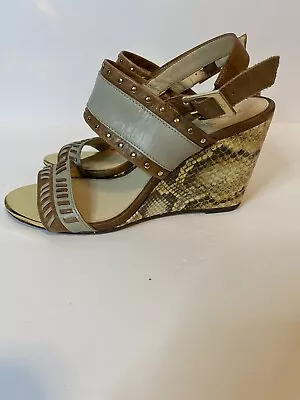 VC Signature Vero Cuoio Heel Sandals Snake Skin Print Heel • $19.98