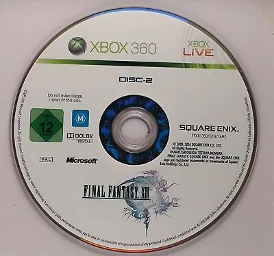 Final Fantasy XIII 13 - XBOX 360 - Disc 2 Only • $4.19