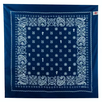 Levi's & Princess Mononoke Bandana Scarf Kodama Blue 103×103cm Studio Ghibli LTD • $119.70