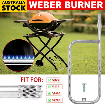 For Weber Q200 Q220 Q2000 Q2200 Grill Tube Burner With Screw Parts Replacement • $25.95