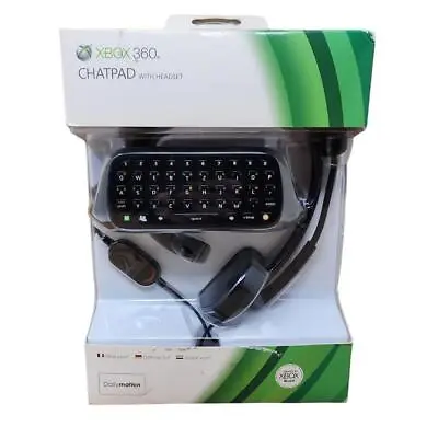 Microsoft Xbox 360 Headset And Chatpad Gaming Black German QWERTZ • £15.19