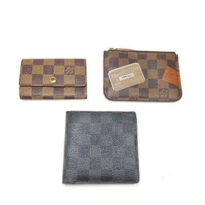 Louis Vuitton LV Wallet 3 Pieces Set  Browns Damier Graphite 431783 • $56