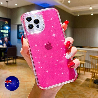 $4.74 • Buy For IPhone 12 13 14 Pro Max Stylish Slim Clear Bling Women Girls Case Cover