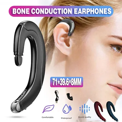 Bone Conduction Earphones Wireless C Headset Sport Bluetooth Waterproof • $10.85