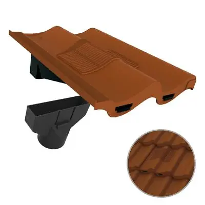 Terracotta Double Pantile Roof Tile Vent & Adapter Marley Redland Sandtoft • £54.99