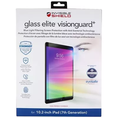 ZAGG (Glass Elite VisionGuard+) Screen Protector For Apple IPad (10.2) 7th Gen • $39.56